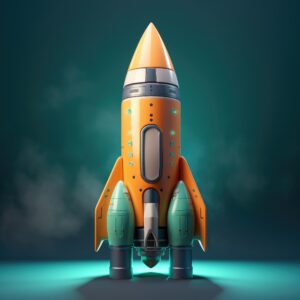 Home view 3d space rocket model2